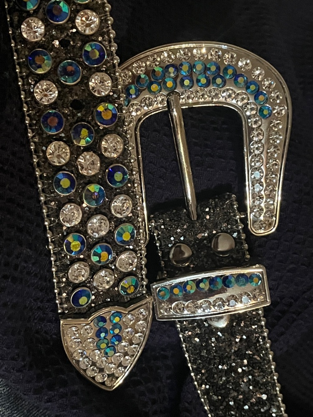 The Hood 108 Crystal-Embellished Blue Accent Women’s Fashion Belt - Picture 11 of 11